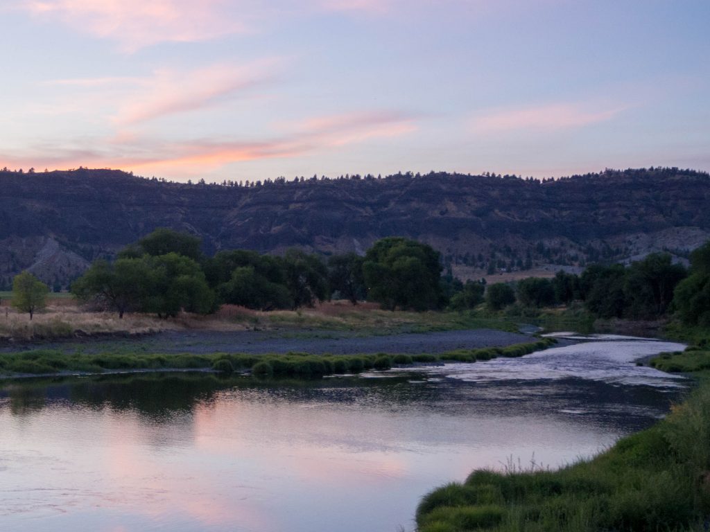Carnet d'Amérique - Oregon - Coucher de soleil sur la John Day River